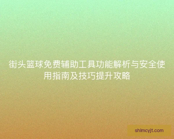 街头篮球免费辅助工具功能解析与安全使用指南及技巧提升攻略